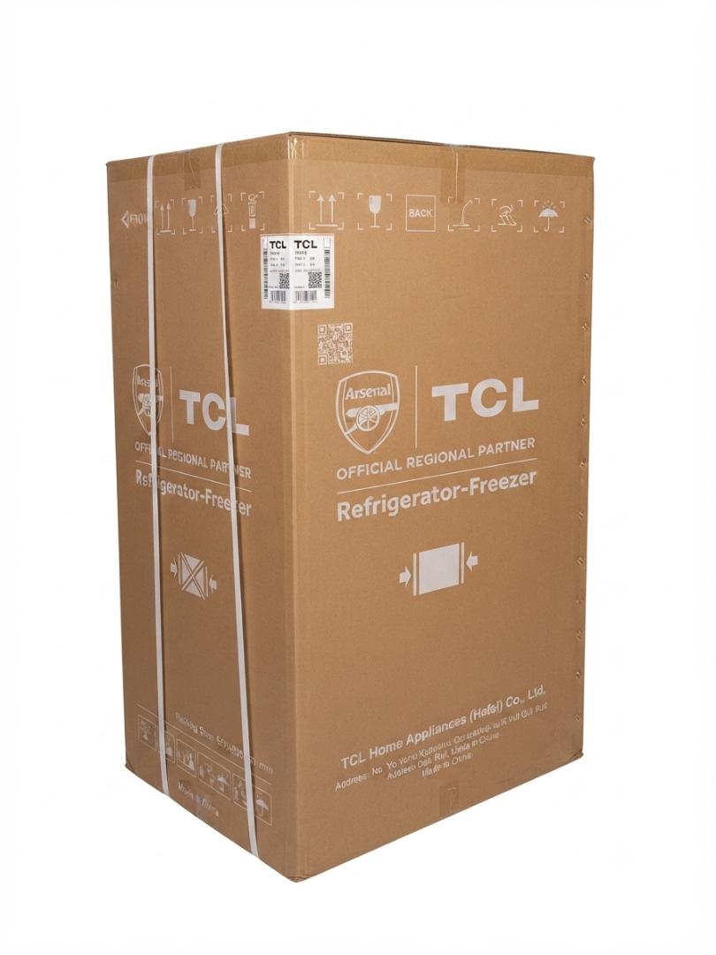 TCL Double Door Refrigerator 138L/168L Energy Saving Fridge Freezer – Fast Cooling, Low Noise, Spacious Storage, Dark Grey