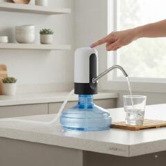 Automatic Water Dispenser Pump USB Rechargeable with LED Light – Electric Water Bottle Pump for 5L-20L Bottles