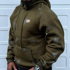 Men’s Premium Printed Pullover Hoodie Sweatshirt – Stylish Long Sleeve Casual Hooded Top with Front Kangaroo Pocket, Ribbed Cuffs and Modern All-Over Graphic Design