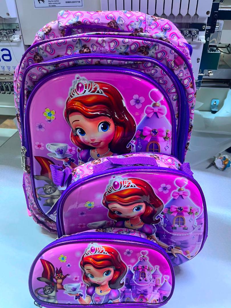 3 in 1 Kids Superhero Cartoon School Bag Set for Boys and Girls – Large School Backpack with Front Shoulder Bag and Pencil Case, Lightweight Durable Book Bag for Nursery, Primary School & Travel