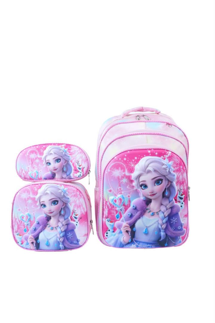 3 in 1 Kids Superhero Cartoon School Bag Set for Boys and Girls – Large School Backpack with Front Shoulder Bag and Pencil Case, Lightweight Durable Book Bag for Nursery, Primary School & Travel