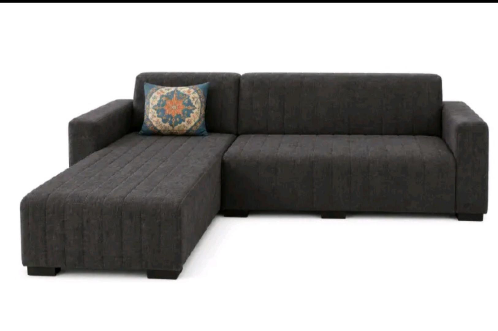 L-Shaped Sofa – 4-Seater Sectional Couch with Chaise for Living Room, Suitable for airbnbs, small spaces and Family