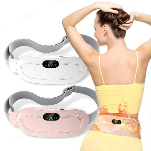 Portable Cordless Heating Pad, Warming Belt Menstrual Heating Pad with 3 Heat Levels and 4 Vibration Massage Modes, Fast Heating Belly Wrap Belt, Back or Belly Pain Relief Heating Pad