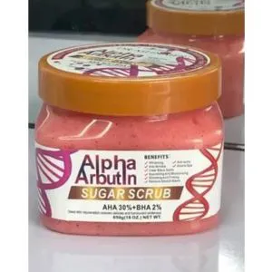 Alpha Arbutin Whitening Sugar Scrub Face&Body-Dead Skin, Stretchmarks &Acne Remover