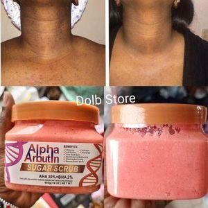 Alpha Arbutin Whitening Sugar Scrub Face&Body-Dead Skin, Stretchmarks &Acne Remover