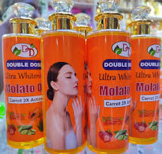 Double Dose Ultra Whitening Molato Glow Body Oil 300ml – Carrot 3X Action Brightening, Moisturizing & Nourishing Body Oil for Radiant Glow, Smooth Soft Skin & Daily Full Body Care for Women & Men