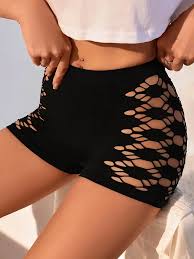 3 Women's Hollow-Out Boyshort Panties | Geometric Cut-Out Seamless Hipster Underwear | Soft Stretch Low Rise Breathable Everyday Comfort Briefs