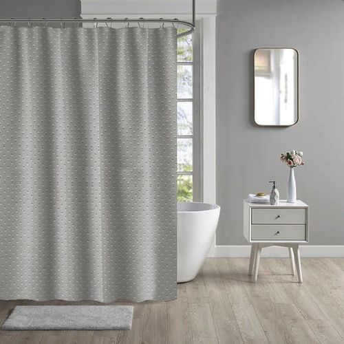 EXECUTIVE Heavy Fabric Shower Curtain, Waterproof Bathroom Shower Curtain Design With Hooks Fabric Shower Curtain, Washable Modern Design 180x200cm + 12 Hook
