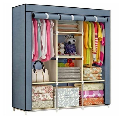 Premium 3-Column Wooden Wardrobe – Strong, Spacious & Elegant Storage Cabinet, Large Capacity 3-Column Closet Organizer, Sturdy, Stylish & Long-Lasting (Best for Home Storage)