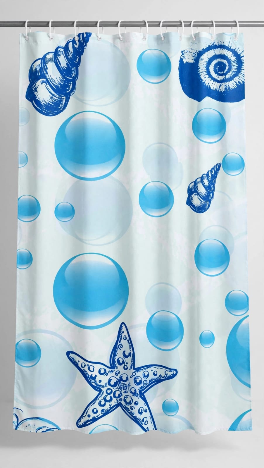 EXECUTIVE Heavy Fabric Shower Curtain, Waterproof Bathroom Shower Curtain Design With Hooks Fabric Shower Curtain, Washable Modern Design 180x200cm + 12 Hook