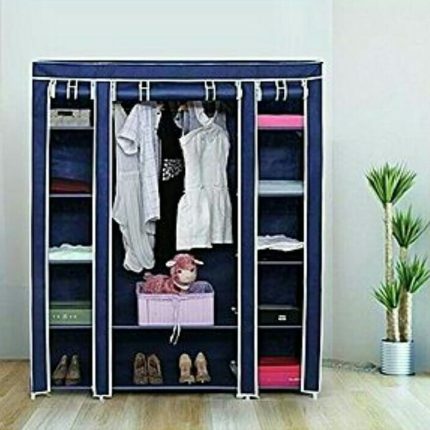 3 Column Metallic Wardrobe with Lockable Doors and Spacious Shelving – Strong, Modern Storage Solution for Clothes, Shoes, and Accessories