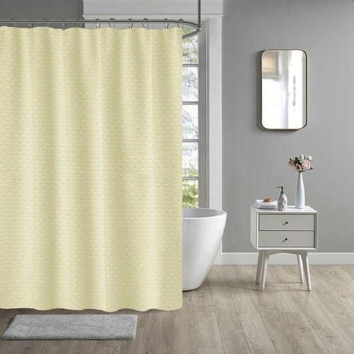 EXECUTIVE Heavy Fabric Shower Curtain, Waterproof Bathroom Shower Curtain Design With Hooks Fabric Shower Curtain, Washable Modern Design 180x200cm + 12 Hook