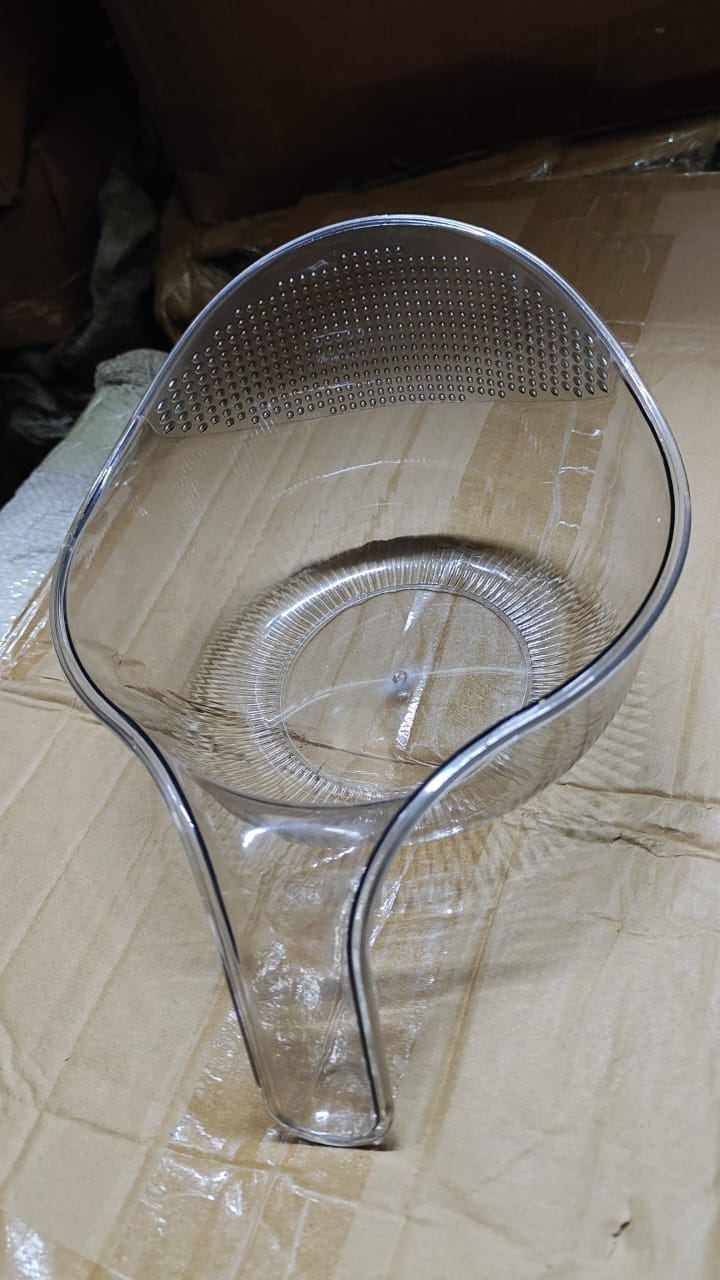 Acrylic Rice Washing Bowl Colander Rice Drainer – Multipurpose Kitchen Strainer for Rice, Fruits & Vegetables