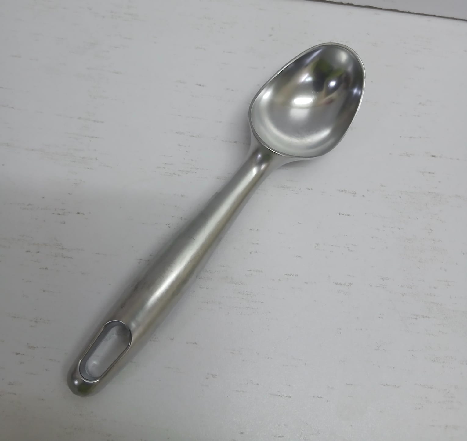 Premium Heavy Duty Stainless Steel Ice Cream Scoop Silver – Reusable Dessert Scoop