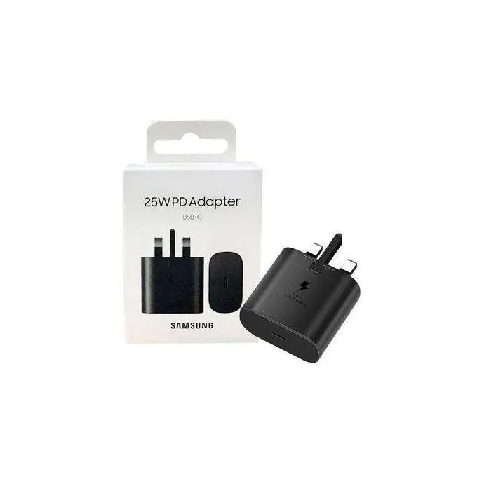 SAME DAY DELIVERY Samsung 25 Watts Fast Charger Adapter for Galaxy A17,A16,A07,A06,A26,A15,A25,A05,A05S,A06,S23FE With Type C Output Adapter (Head Only)