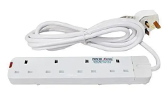 SAME DAY DWLIVERY 【Clearance Sale】Power King Best 4 Way Power Extension With Long Cable - White