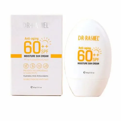 SAME DAY DELIVERY (NO WHITE CAST) Dr. Rashel Anti-aging & Moisture Sun Cream SPF 60++ UVA UVB Protection Sunscreen 60g..