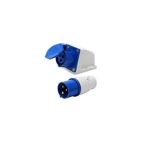 32 Amp 3 Pin Industrial Site Plug Socket Ip44 2pe Male/female Industry Electrical Socket Connector 220-240v - Blue