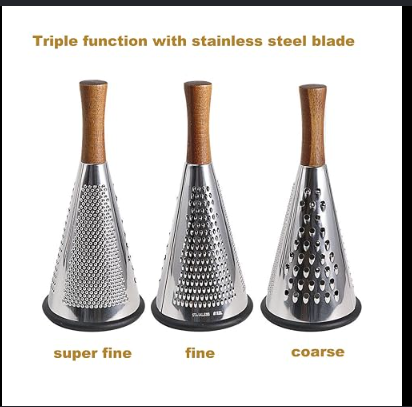 4-Sided Stainless Steel Kitchen Grater with Wooden Handle – Durable Multi-Surface Vegetable & Cheese Grater, Rust-Resistant Manual Kitchen Tool for Effortless Food Preparation
5.0