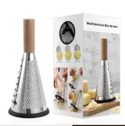 4-Sided Stainless Steel Kitchen Grater with Wooden Handle – Durable Multi-Surface Vegetable & Cheese Grater, Rust-Resistant Manual Kitchen Tool for Effortless Food Preparation
5.0