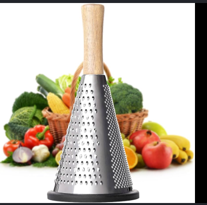 4-Sided Stainless Steel Kitchen Grater with Wooden Handle – Durable Multi-Surface Vegetable & Cheese Grater, Rust-Resistant Manual Kitchen Tool for Effortless Food Preparation
5.0