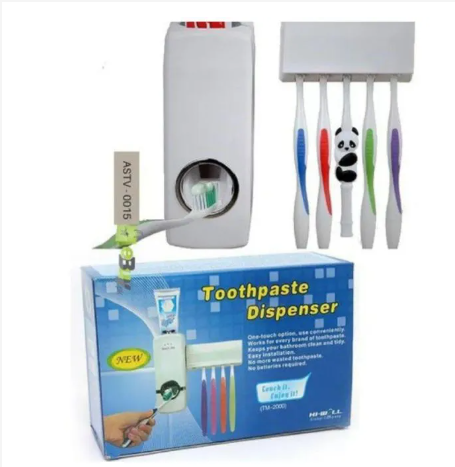 PRICE DROP! PROMOTION PRICE! 🤑DONT MISS OUT🦋Family Dustproof Toothpaste Wall Mounted Kids Hands Free Toothpaste Squeezer Holder Toothpaste Dispenser Set