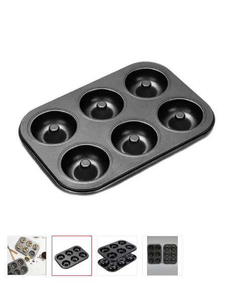 6 Holes metallic Doughnut cupcake tray ON OFFER
