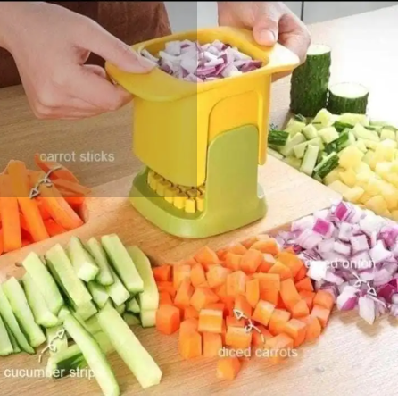 MULTIFUNCTIONAL VEGETABLE CHOPPER FRENCH FRIES CUTTER - HOUSEHOLD HAND PRESSURE ONION DICER CUCUMBER POTATO SLICER
