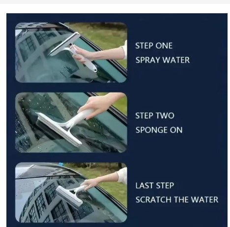 ❇️Window glass wiper cleaner* ✅Multifunctional window cleaner squeegee ⏯️Material: Plastic, sponge, silicone spatula ⏯️White colour
5.0