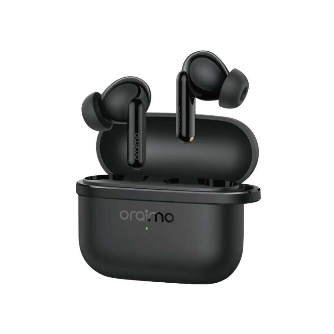 Oraimo Wireless Bluetooth Earbuds, TWS Stereo In-Ear Earphones with Charging Case, Deep Bass Sound, Built-in Microphone, Touch Control, Noise Reduction, Hands-Free Calling, Compatible with Android, iP