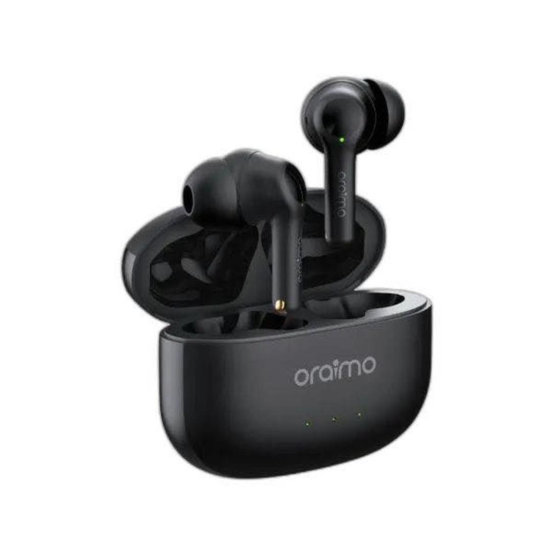 Oraimo Wireless Bluetooth Earbuds, TWS Stereo In-Ear Earphones with Charging Case, Deep Bass Sound, Built-in Microphone, Touch Control, Noise Reduction, Hands-Free Calling, Compatible with Android, iP