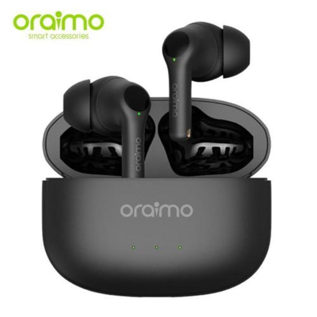 Oraimo Wireless Bluetooth Earbuds, TWS Stereo In-Ear Earphones with Charging Case, Deep Bass Sound, Built-in Microphone, Touch Control, Noise Reduction, Hands-Free Calling, Compatible with Android, iP