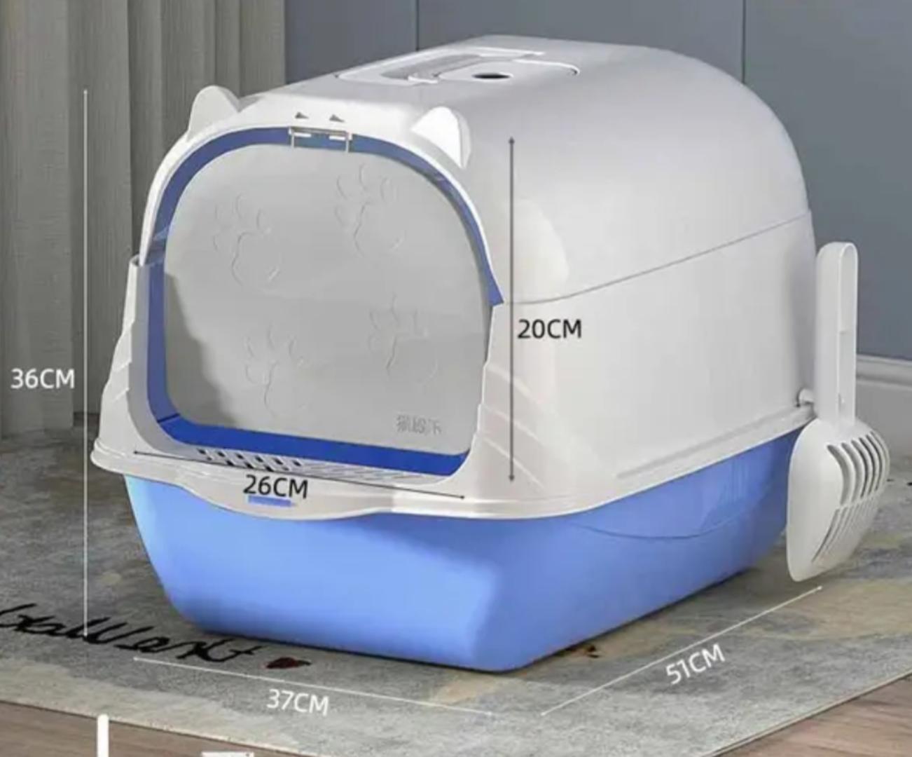Jumbo Hooded Cat Litter Box with a Deodorizing bag + Free Litter scoop