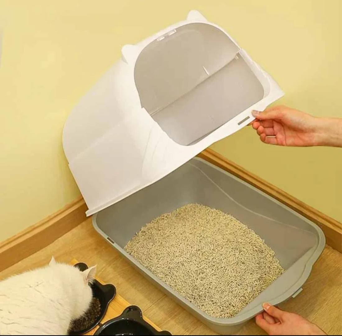 Jumbo Hooded Cat Litter Box with a Deodorizing bag + Free Litter scoop