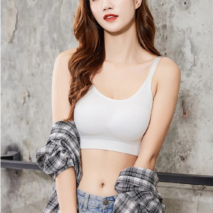 Comfy Seamless Sports Bra,Women Fitness Top Yoga Bra For Cup A-B,Running Yoga Gym Crop Top,Women Push Up Sport Bra Top  Women's Clothes, Lingerie Gift for Girlfriend Wife Ladies
