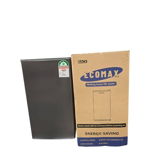 ECOMAX 90L Compact Refrigerator Energy-Saving Single Door Direct Cool Fridge Dark Silver