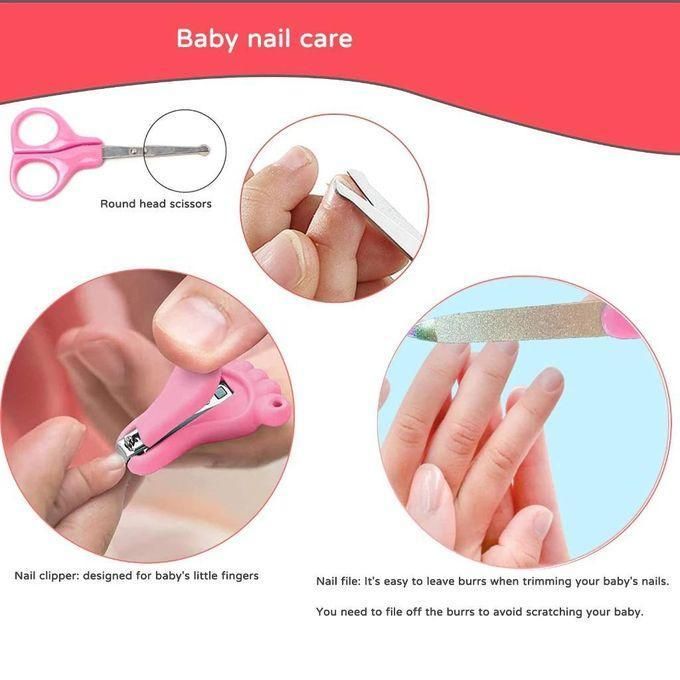Baby Care Baby Grooming Kit 10pcs/Set Baby Healthy Kit BabyCare Essentials Nursery Care Set for Newborn Infants Kids Accessories-pink