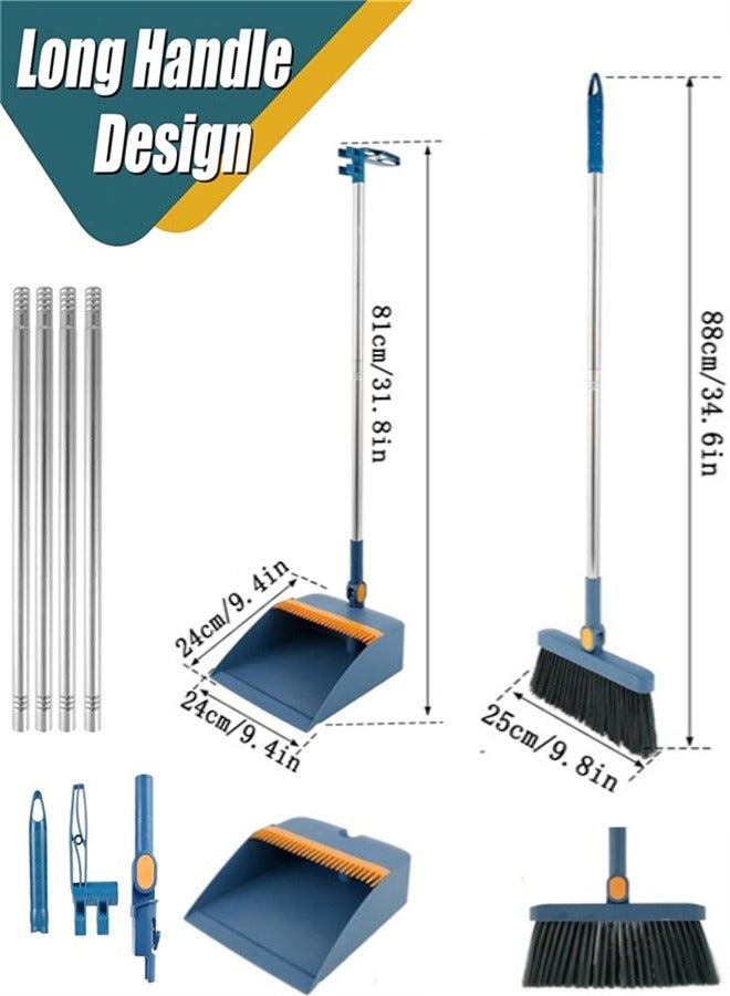 🧹 NEW ARRIVAL! 2-in-1 Dustpan & Comb Cleaning Brush Set – Handy Household Sweeping Tool with Brush Comb Cleaner for Removing Trapped Dust, Hair & Debris