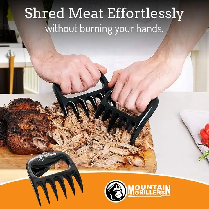 🥩 BBQ & KITCHEN ESSENTIAL! Pair of Meat Shredding Claws – Handy Meat Handling Tools for Pulled Pork, Chicken, Beef, Barbecue Preparation & Everyday Kitchen Use🥩 BBQ & KITCHEN ESSENTIAL! Pair of Meat