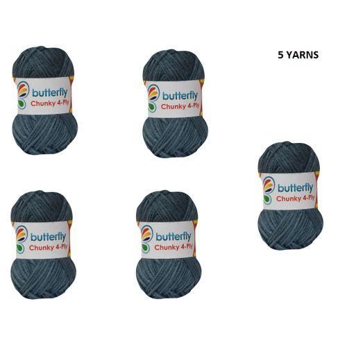 Chunky 4-Ply Grey Yarns -Code 173
