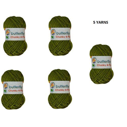 Chunky 4-Ply Green Yarns -Code 160