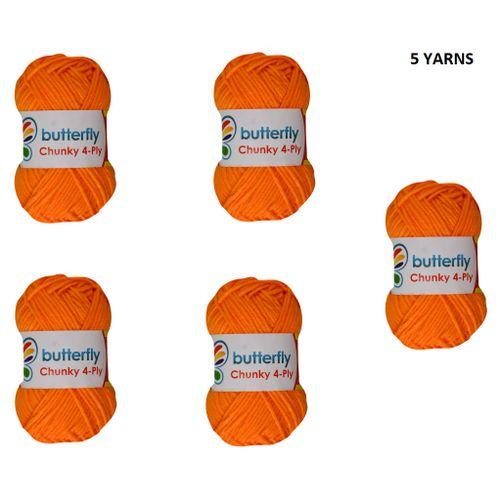Chunky 4-Ply Orange Yarns -Code 284