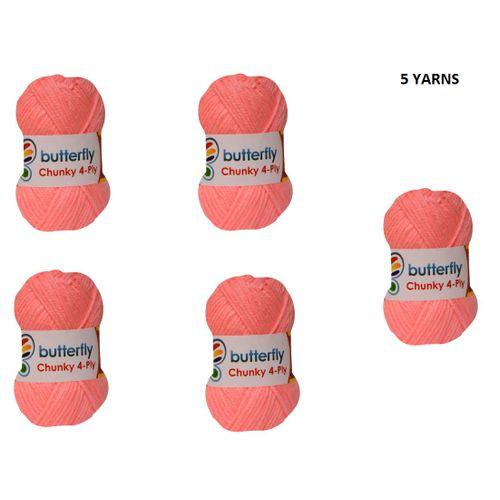 Chunky 4-Ply Pink Yarns -Code 161