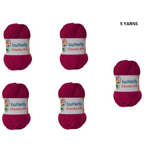 Chunky 4-Ply Pink Yarns -Code 257