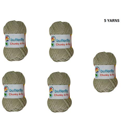 Chunky 4-Ply Grey Yarns -Code 129