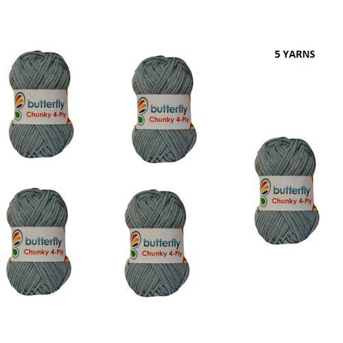 Chunky 4-Ply Grey Yarns -Code 144