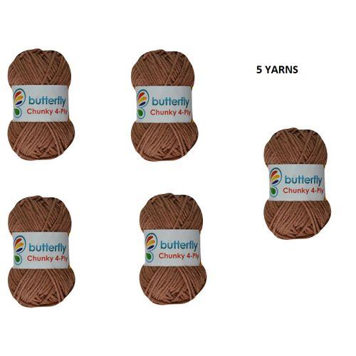 Chunky 4-Ply Brown Yarns -Code 113
