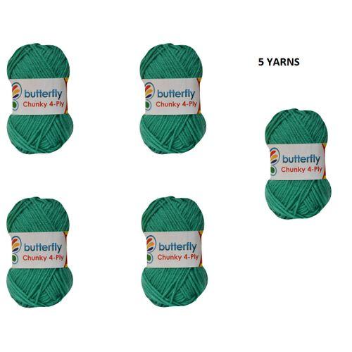 Chunky 4-Ply Green Yarns -Code 141