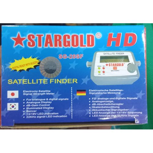 targold HD Satellite Finder Portable LED Detection Measuring Device, Semaphore Meter Equipment for DVB-S DVB-S2 with Compass Pointer ,for Adjusting Sat TV Dish Electronic Buzzer Network Directv, 950-2