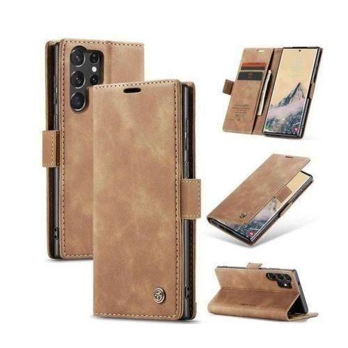 Caseme Case Sheepskin Series Faux Soft Leather Wallet Flip Case Kick Stand With Magnetic Closure Lightweight Slim Flip Cover For Samsung Galaxy A05,A06,A07,A15,A16,A17,A25,A26,A35,A36,A37,A55,A56,A57